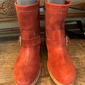 Jimmy Choo suede boots-new!  Rust colored-in perfect shape